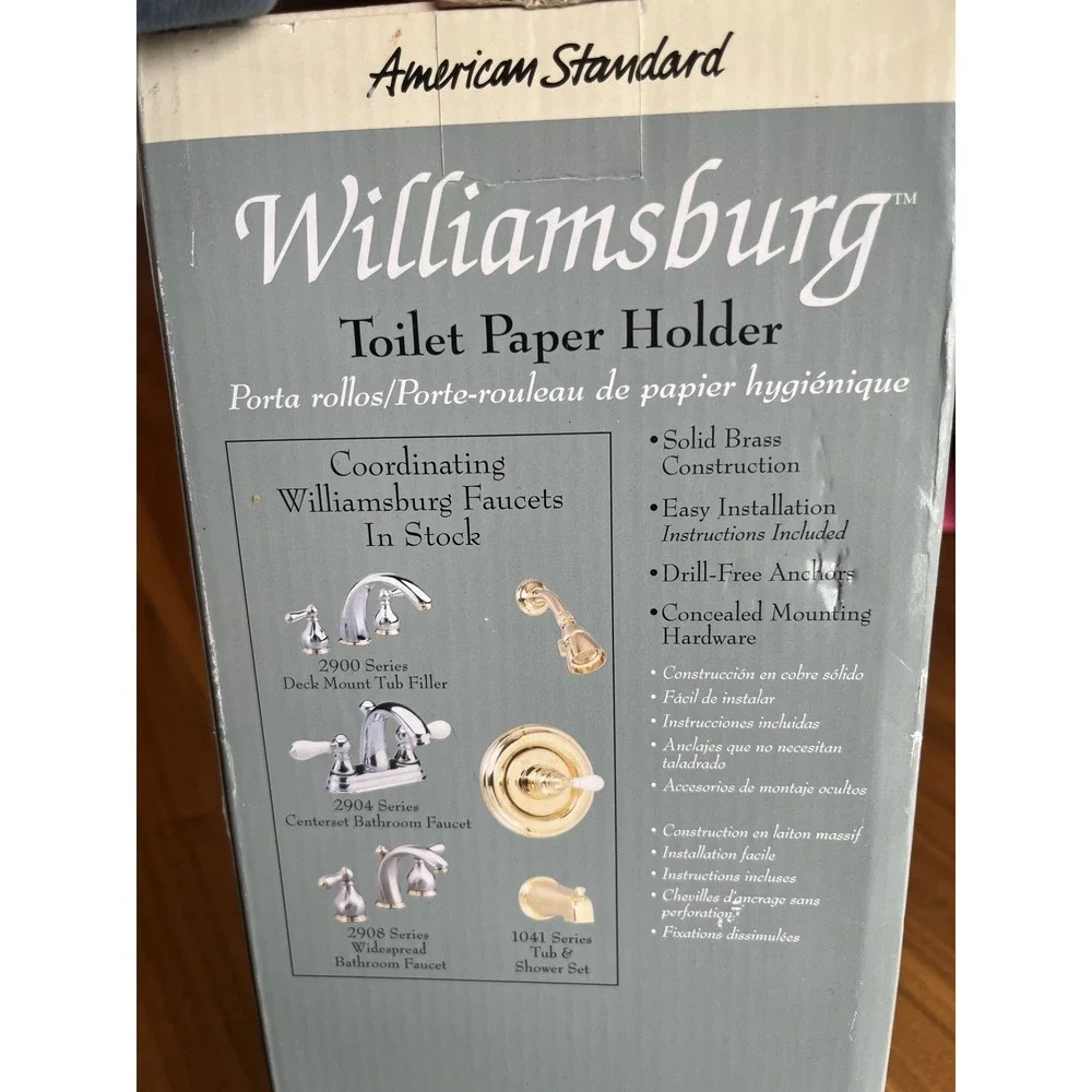 American Standard Williamsburg Toilet Paper Holder Brushed Satin Nickel NEW‎